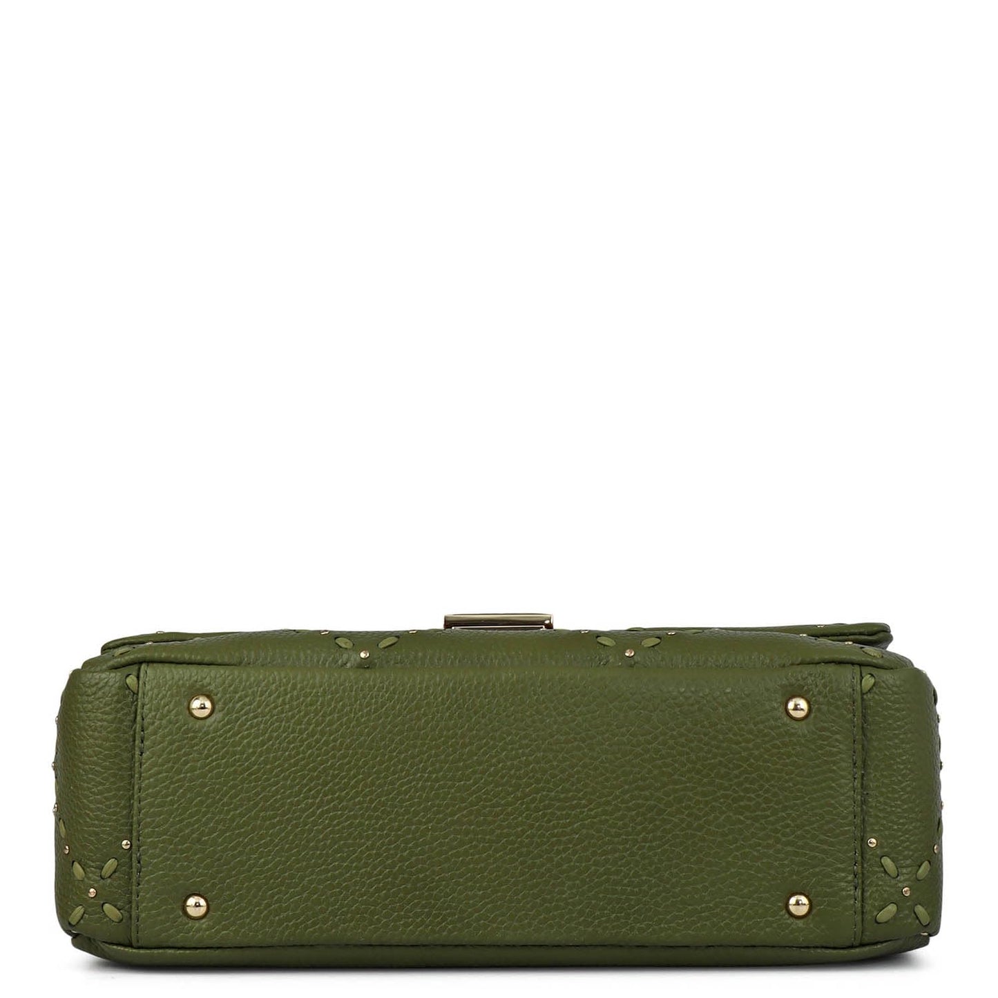 Da Milano Leather Shoulder Bag for Women - Green