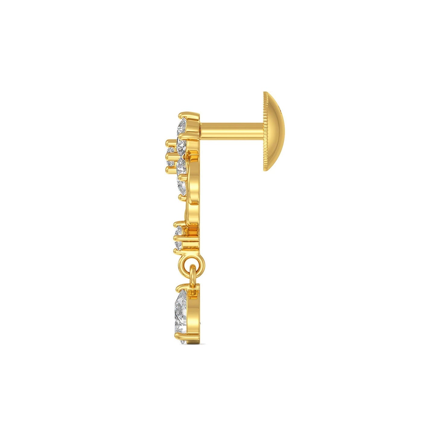 Joyalukkas Impress Collection 22k Yellow Gold Stud Earrings for Women