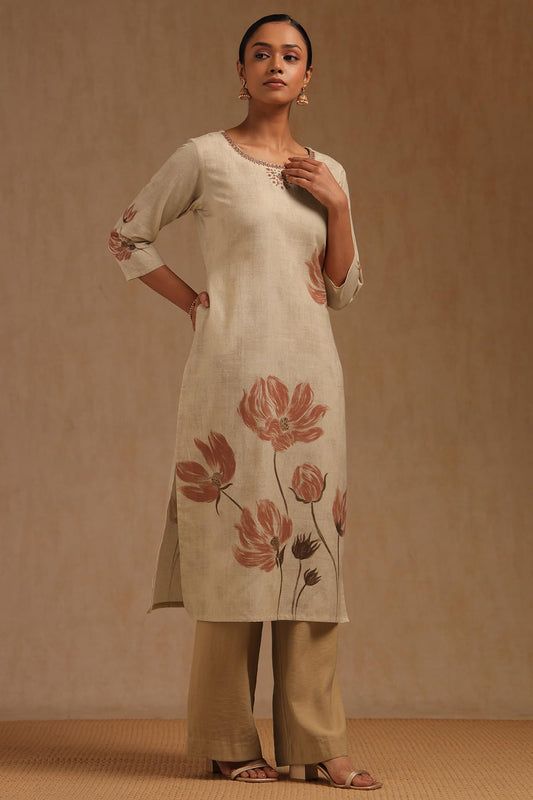 Soch Women's Pure Cotton Floral Kurta