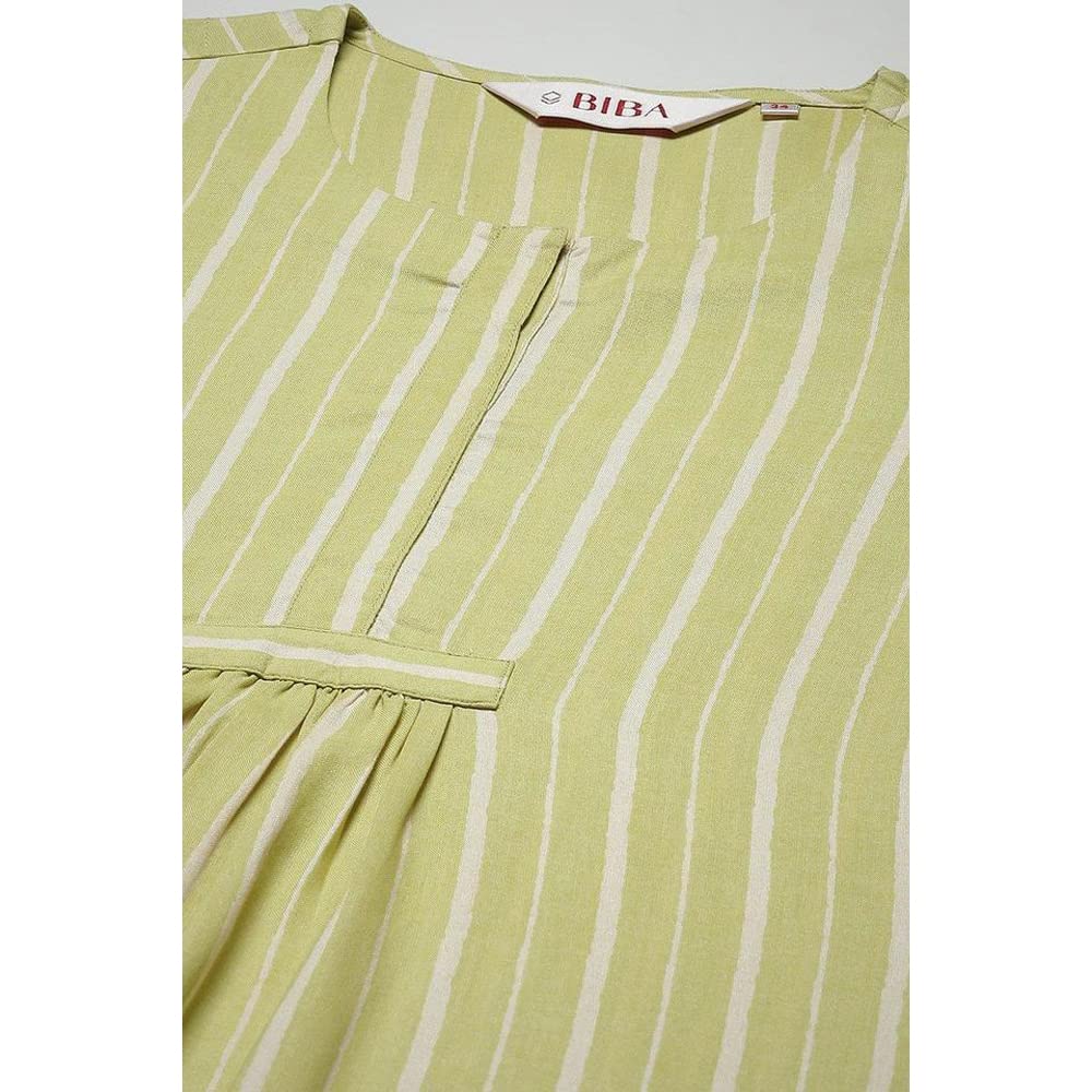 Biba WOMEN PRINTED STRAIGHT MIX AND MATCH(WORK VOG1898_GREEN_40)