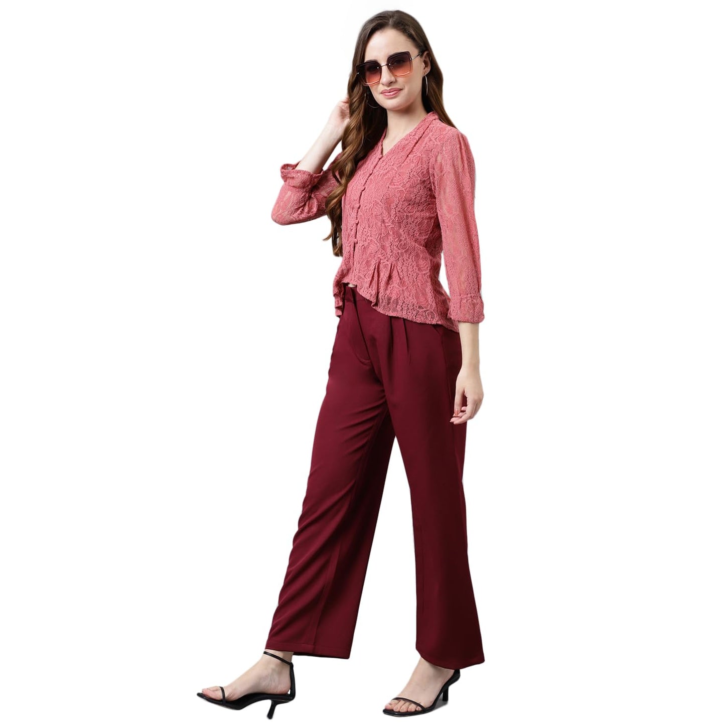 Latin Quarters Women's Rose Full Sleeve Knit Top_XL