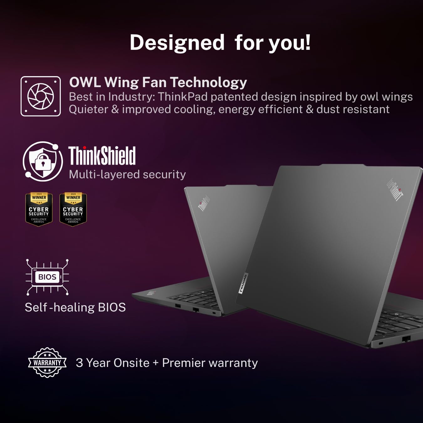 Lenovo ThinkPad E14 Intel Core Ultra 7 155H (16GB RAM/512GB SSD/DOS/Backlit/Fingerprint Reader) 14” WUXGA IPS 300 Nits Thin & Light Laptop/Black/3Y Premier Support/1.42 kg, 21M70098IG