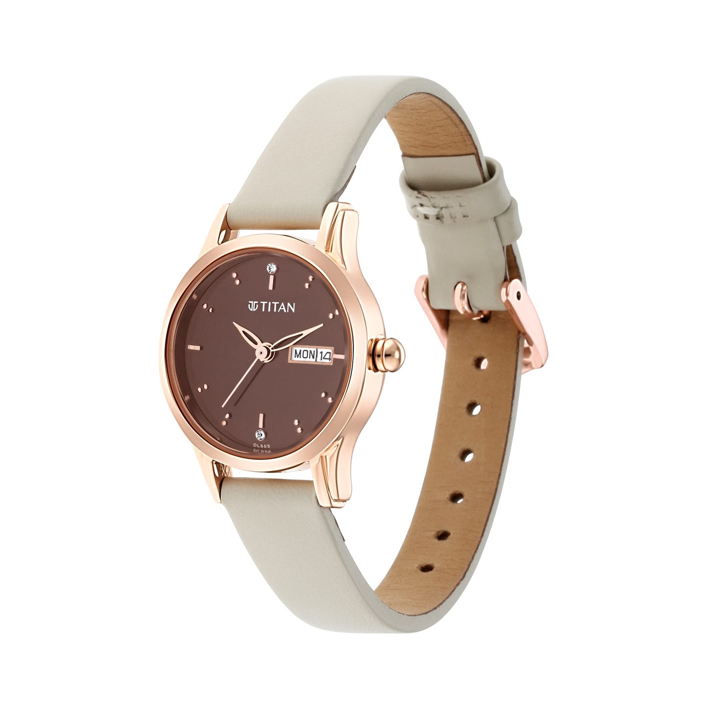Titan Analog Brown Dial Women's Watch-2656WL01