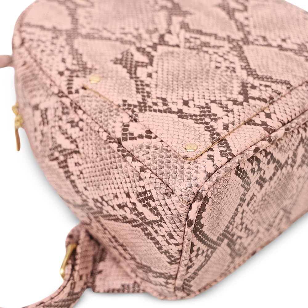 Caprese Canes Fashion Backpack for Women (Small, Blush)