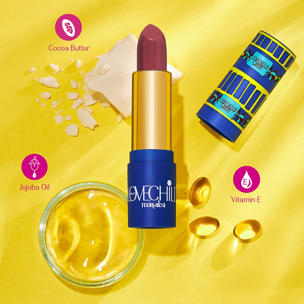 LoveChild Masaba - Mint-To-Be - Luxe Matte Lipstick, Keeps Lips Moisturised, Plum Cream, Long Stay Bullet Matte Lipstick,4ML