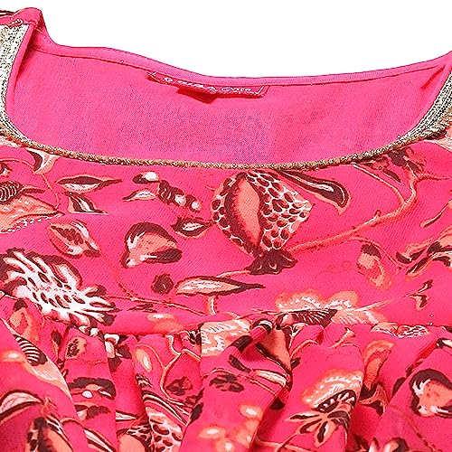 BIBA GIRL SOLID; EMBROIDRED GATHERED KID(KW5399_PEACH_15)