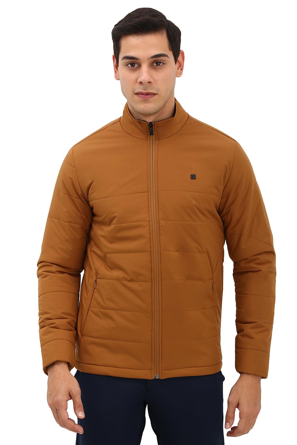 Allen Solly Men's A-Line Coat (ASJKQRGF363293_Brown