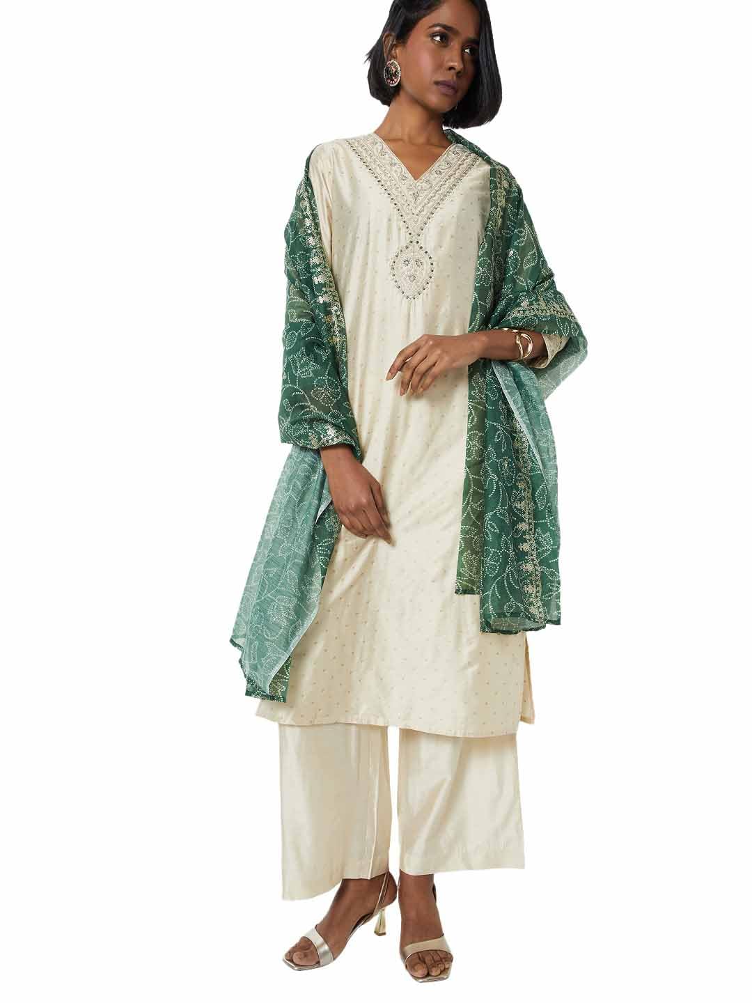Max Women's Polyester Blend Kurta Set