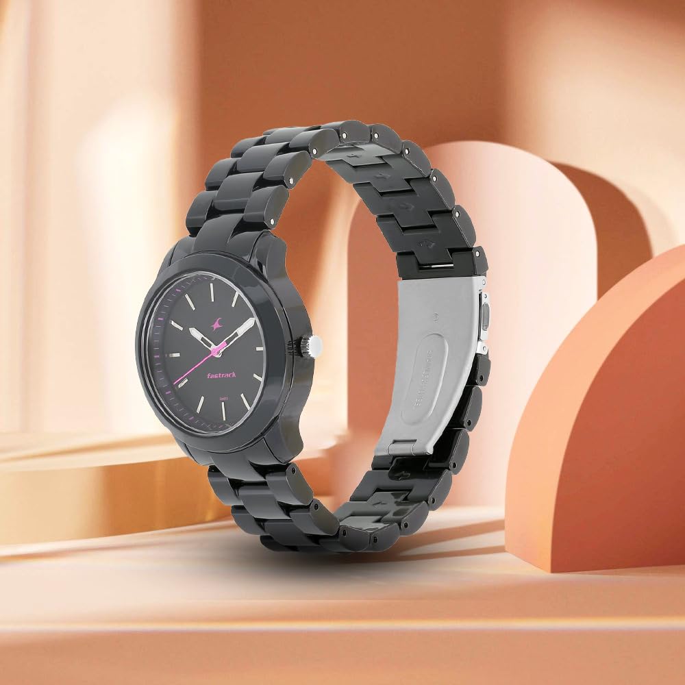 Fastrack Trendies Analog Black Dial Women's Watch NM68006PP01/NN68006PP01