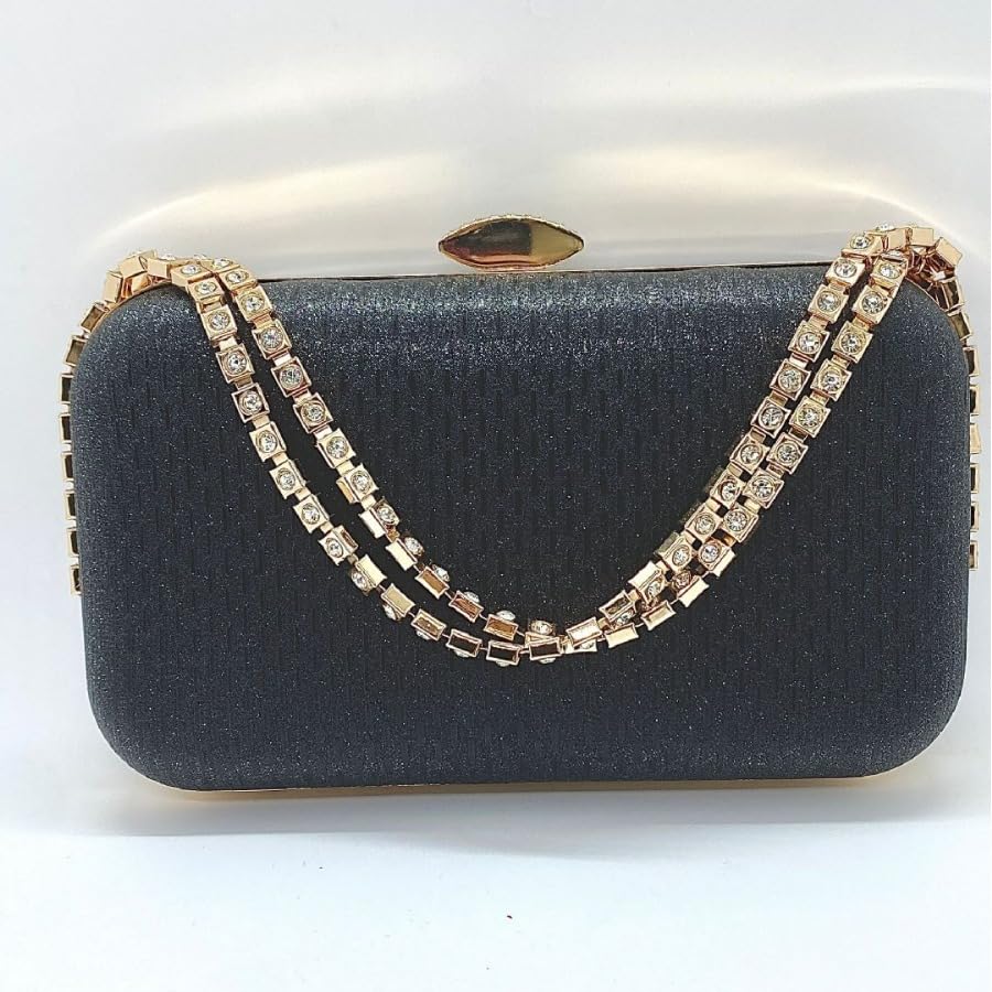 Mastyle® Shimmer Clutch Handbag For Women With Glitter Surface And Designer