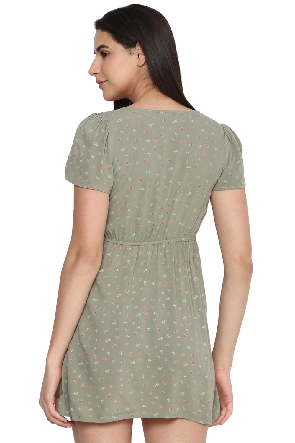 American Eagle Women's Viscose A-Line Mini Dress (WEA0397009300_Olive