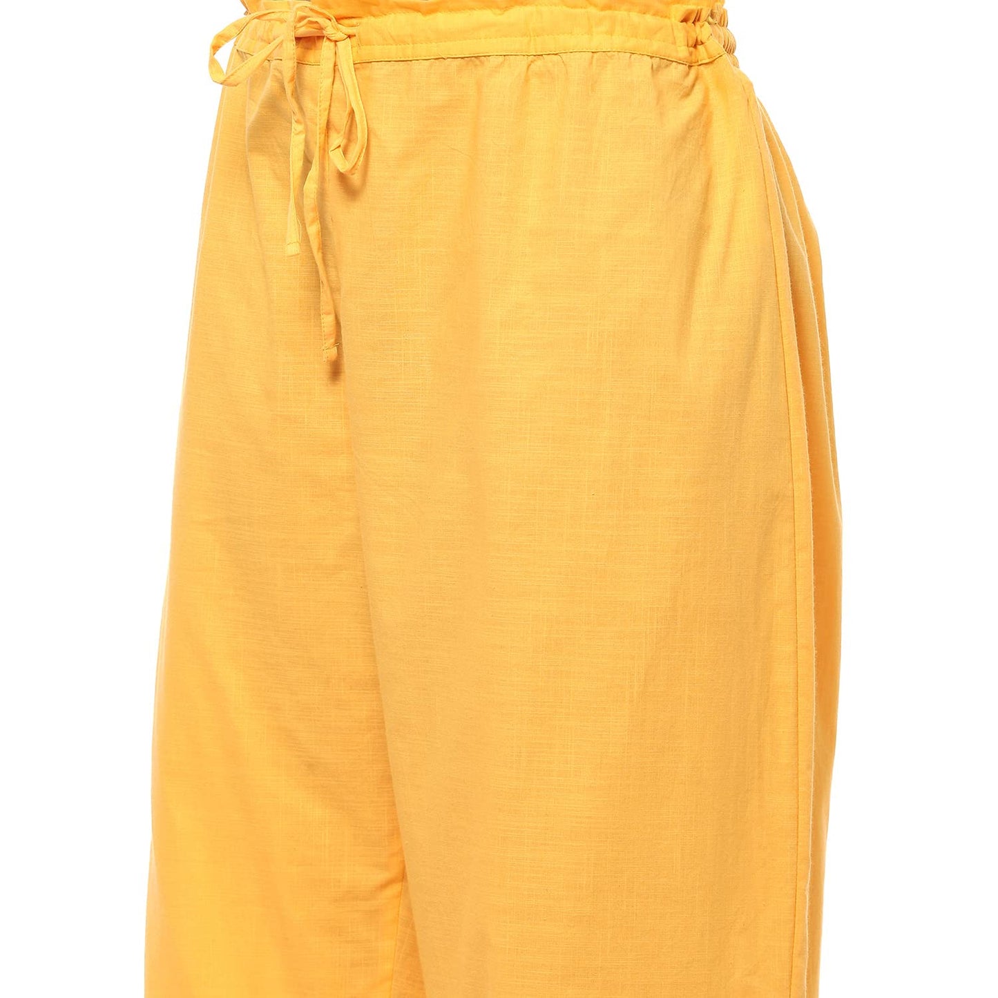 BIBA WOMEN PRINTED STRAIGHT SALWAR KURTA DUPATTA(SKDBLOOM8659_YELLOW_38)