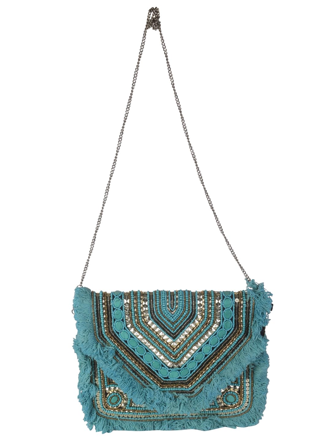 SWISNI Sea Green new banjara boho bag II Women's Traditional Designer Clutch For Women & Girls II Banjara Boho bag