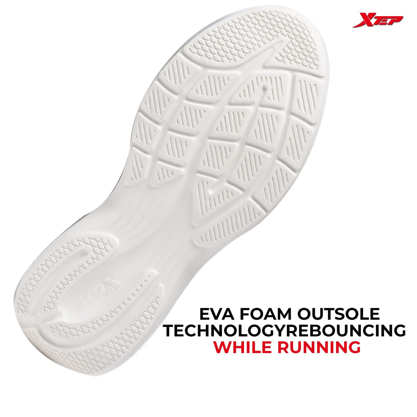 XTEP Women's Black EVA Foam Outsole Comfort Sports Running Shoes (6 UK) - SaumyasStore