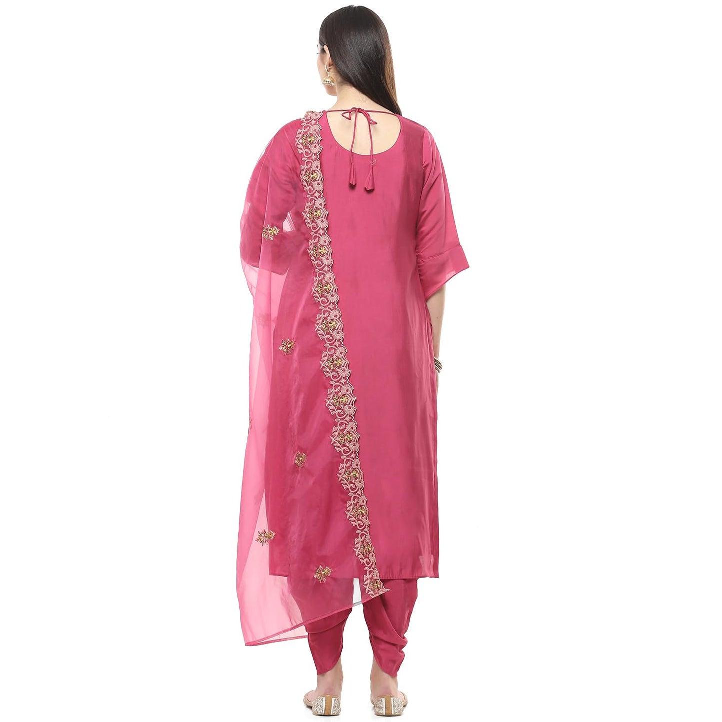 BIBA Women FABRIC(RTSRS8079_PINK_FREE)