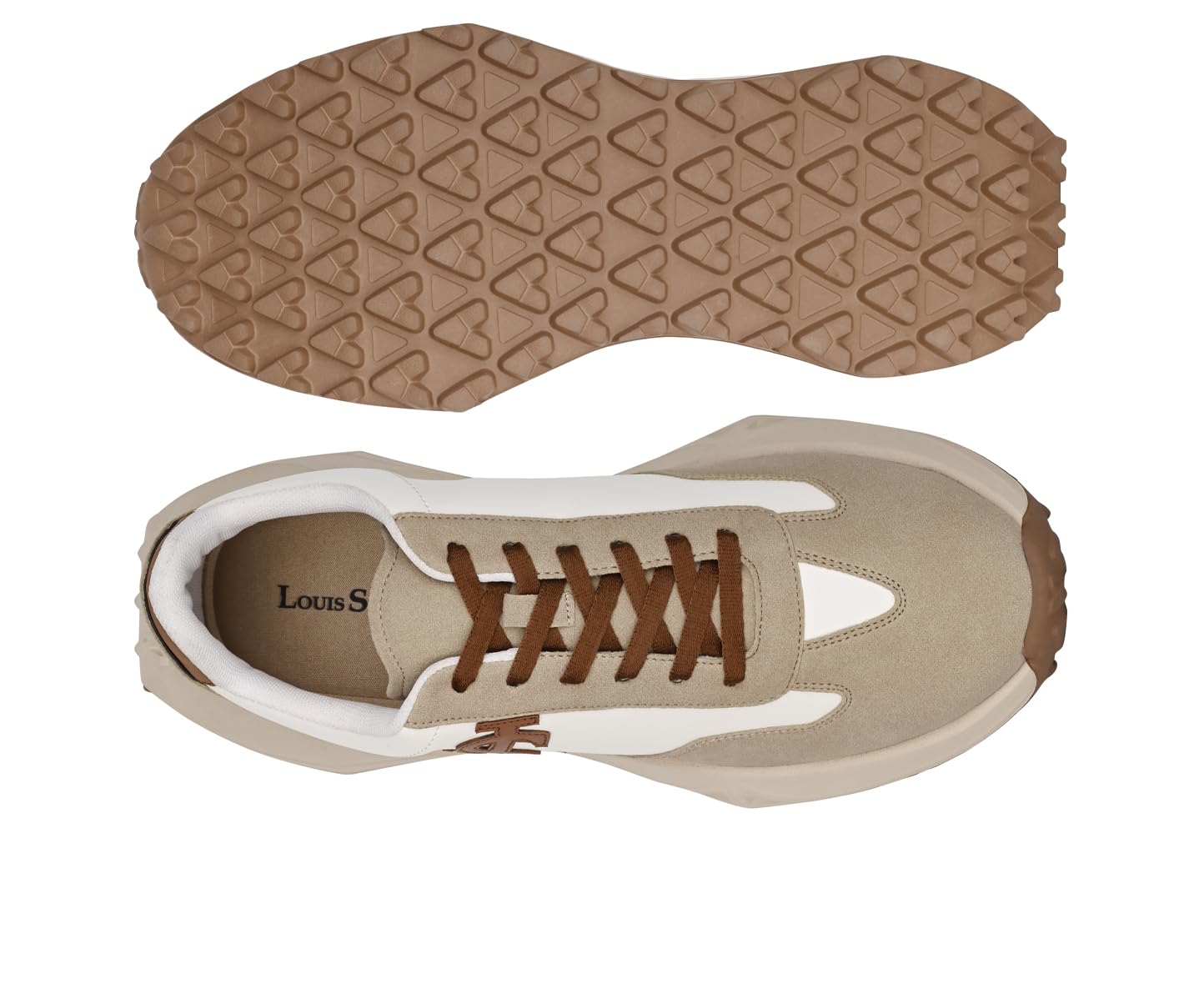 LOUIS STITCH Beige and White Sneaker for Men | Comfortable & Durable Sneaker | LSP-SNK-NBL | UK-9