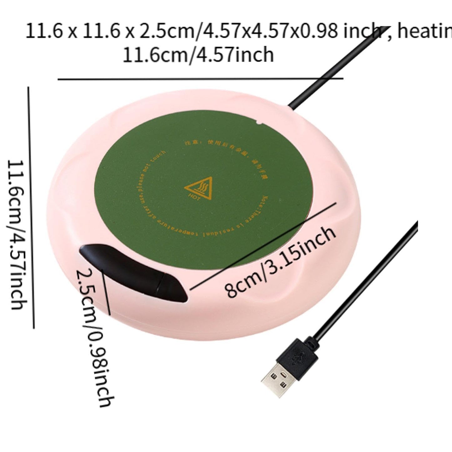 TRENDYNEST 2xElectric Cup Warmer Heating Plate Coffee Warmer for Hot Chocolate Milk Pink|Home & Garden | Kitchen, Dining & Bar