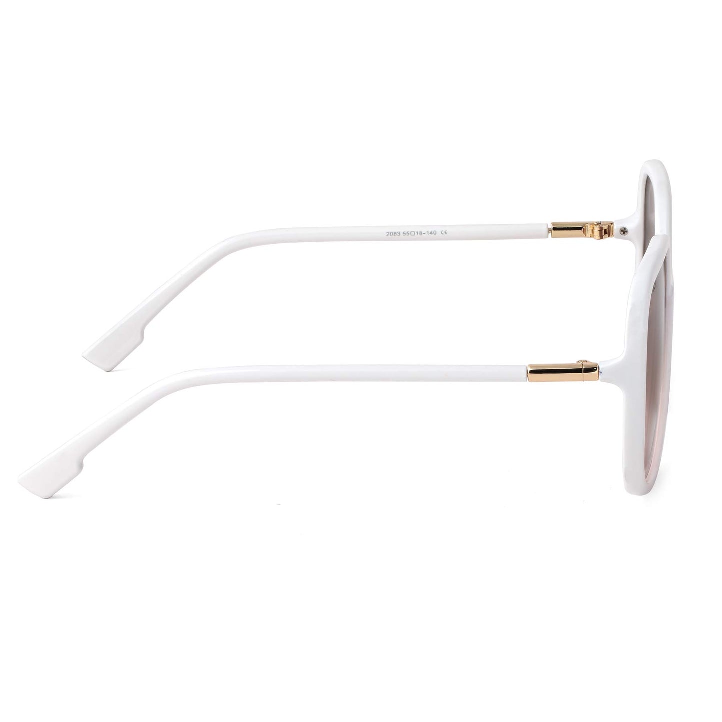 ROYAL SON Women Oversized Non-Polarization Sunglasses White Frame, Brown Lens (Large)