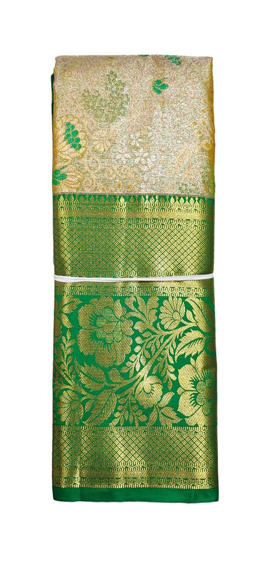 VFCollections Women's Kanchipuram Silk Pure Pattu Sarees With Blouse (VFC549-4)