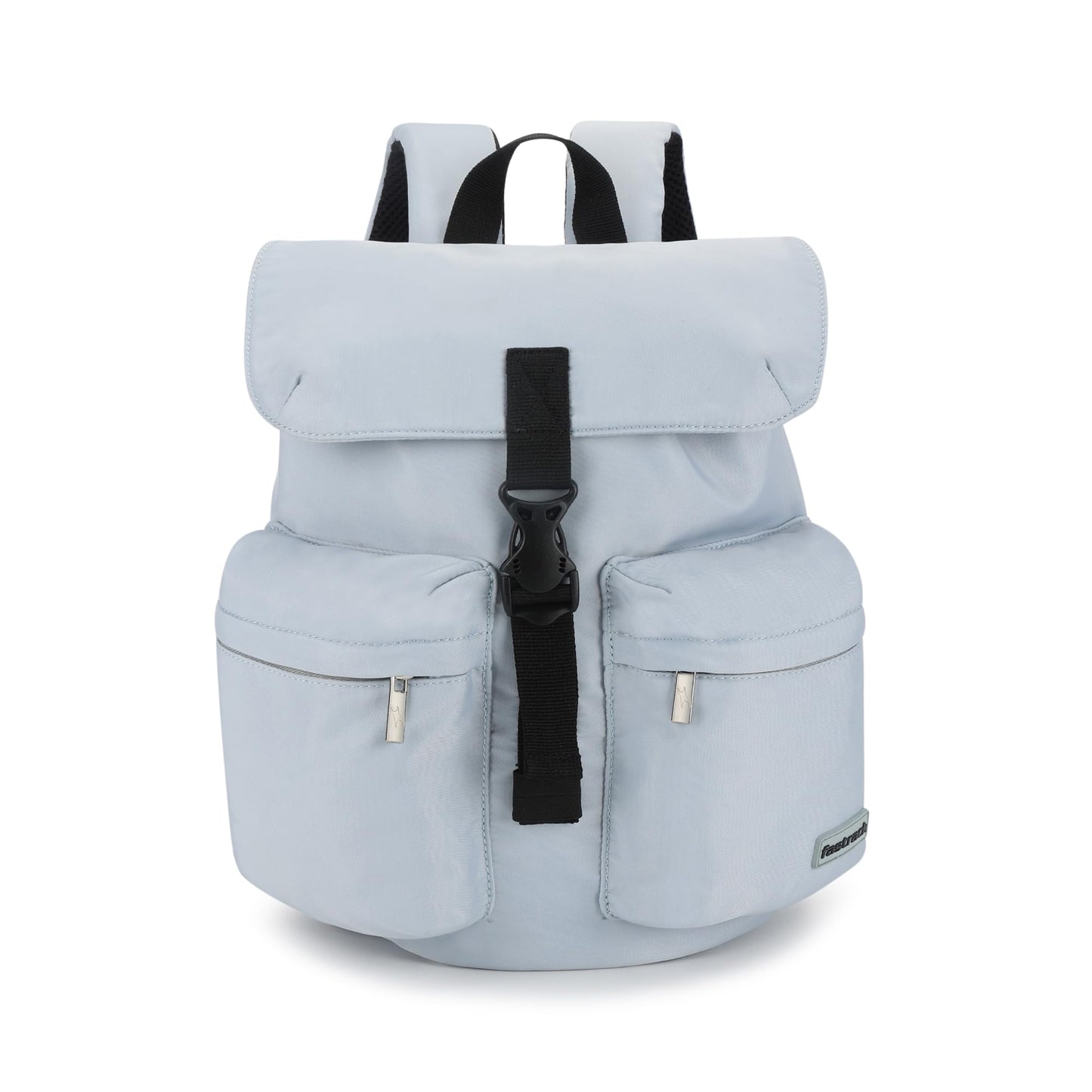 Fastrack Nylon Backpack for Women | Stylish College & Travel Bag with Buckle Closure | 2 Front Zipper Pockets | Lightweight & Durable Casual Backpack