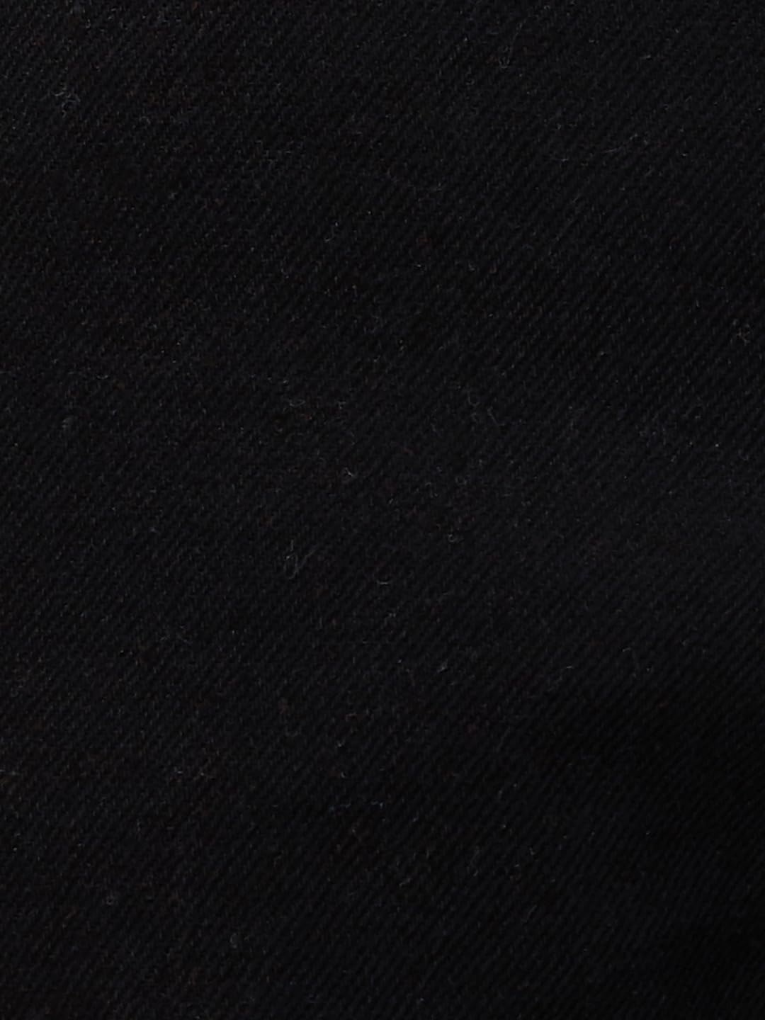 Max Men's Slim Fit Solid Cotton Blend Jeans Black