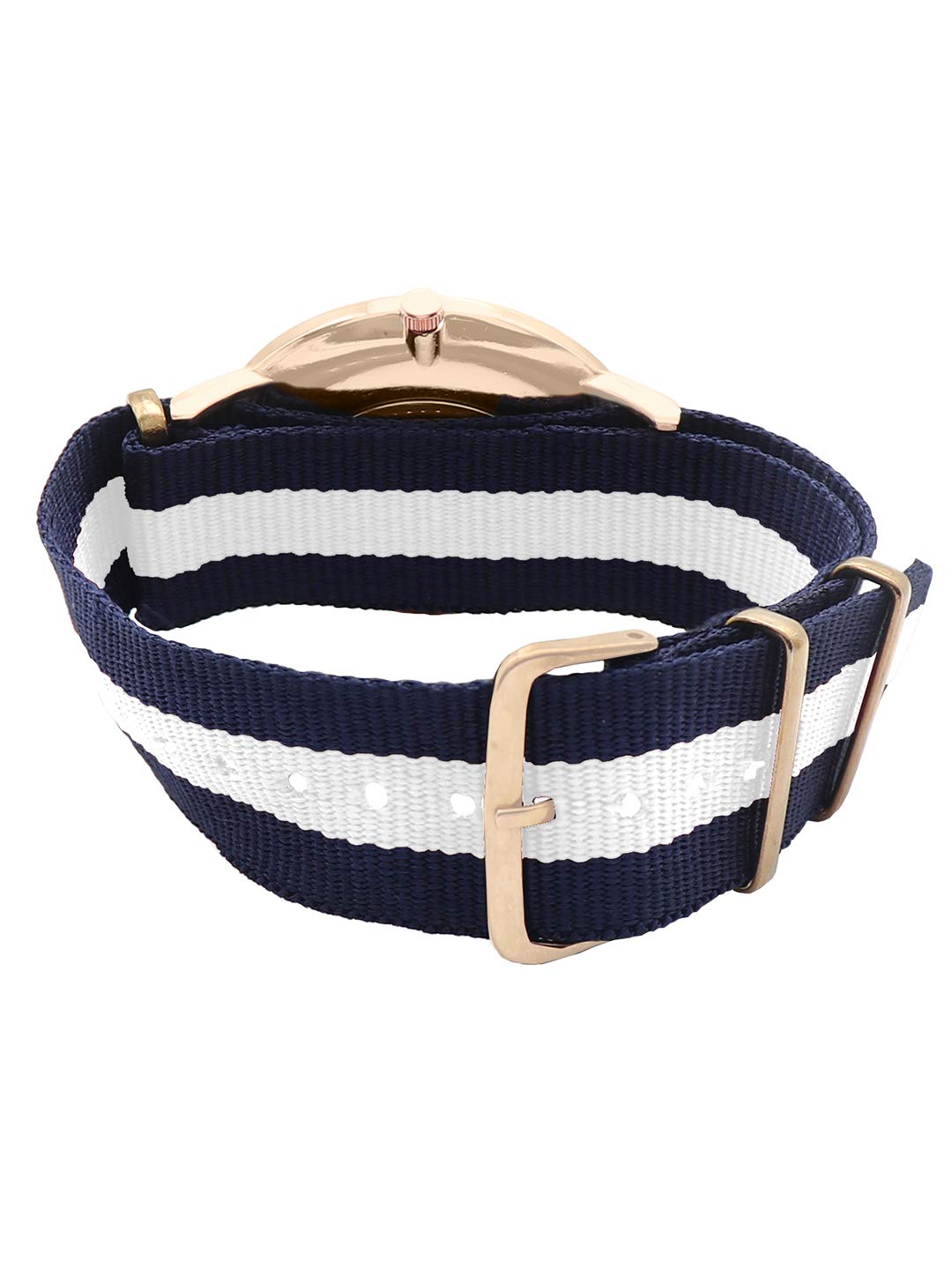 Joker & Witch Women's Classic Blue White Stripes Multicolor Strap Analog Watch