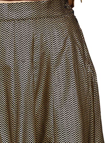 W for Woman Women's Full Skirt (17AUS55353-50726_Jet Black_WS)