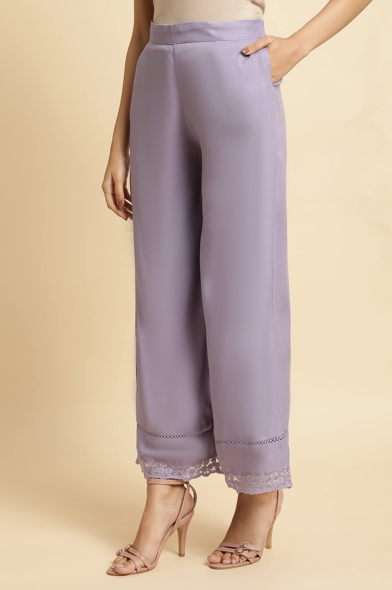 W Strechable Parallel Pants for Women | Trousers for Women | W for Woman