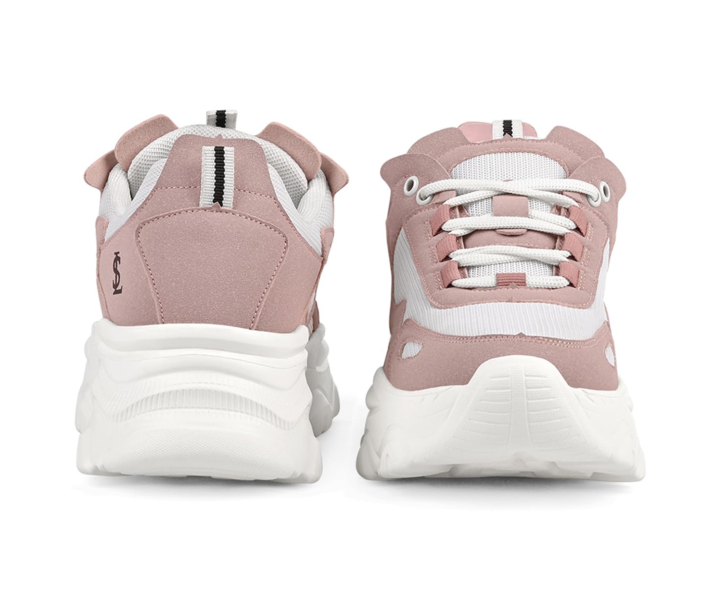 LOUIS STITCH Pink-White Sneakers for Women | Comfortable Sneakers | LSLD-SNK-01-PK | UK-5