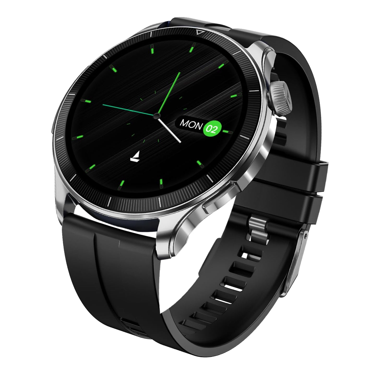 boAt Chrome Eon, 1.43” (3.63 cm) AMOLED Display, AI Coach Health Insights,Advanced S1 Processor,Auto Heart Rate, HRV,VO2 Max, Stress, TBT Navigation, IP68, Smart Watch for Men & Women (Sterling Black)