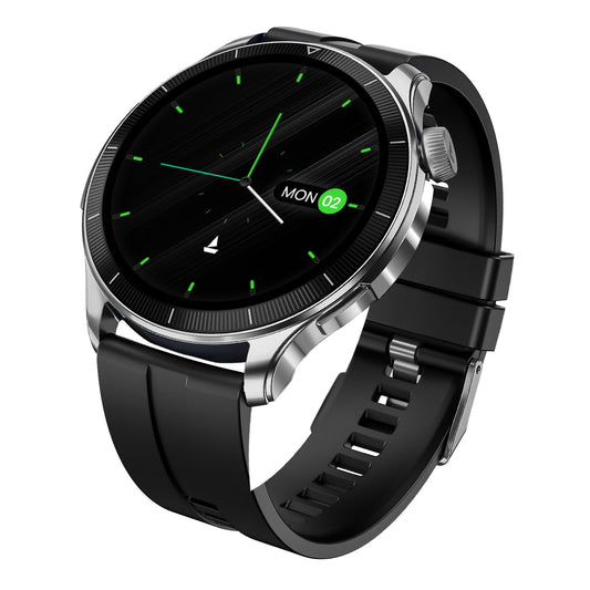 boAt Chrome Eon, 1.43” (3.63 cm) AMOLED Display, AI Coach Health Insights,Advanced S1 Processor,Auto Heart Rate, HRV,VO2 Max, Stress, TBT Navigation, IP68, Smart Watch for Men & Women (Sterling Black)