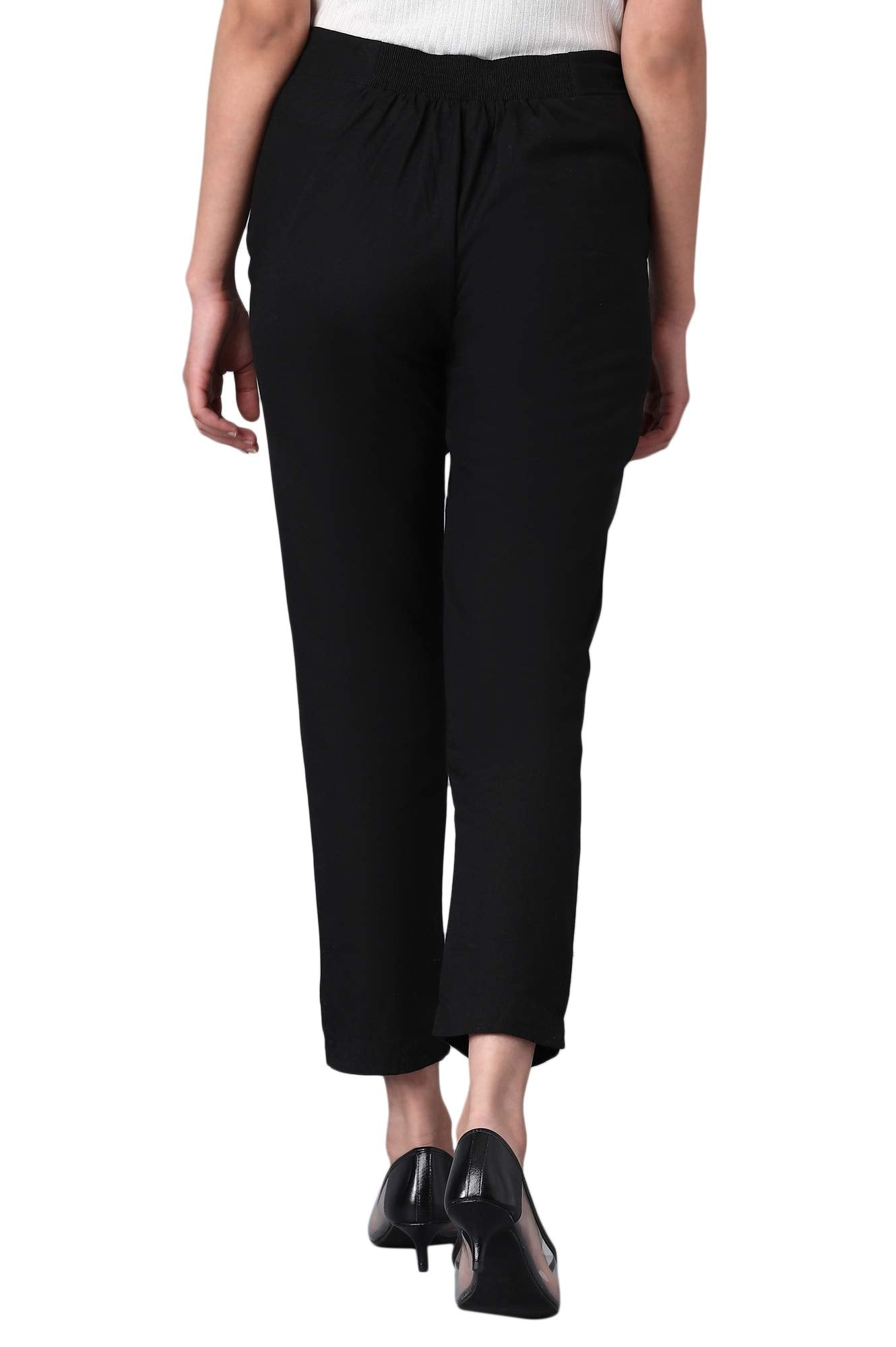 W Cotton Blend Strechable Slim Pants for Women | Cotton Blend Slim Pants for Women | Trousers for Women | W for Woman