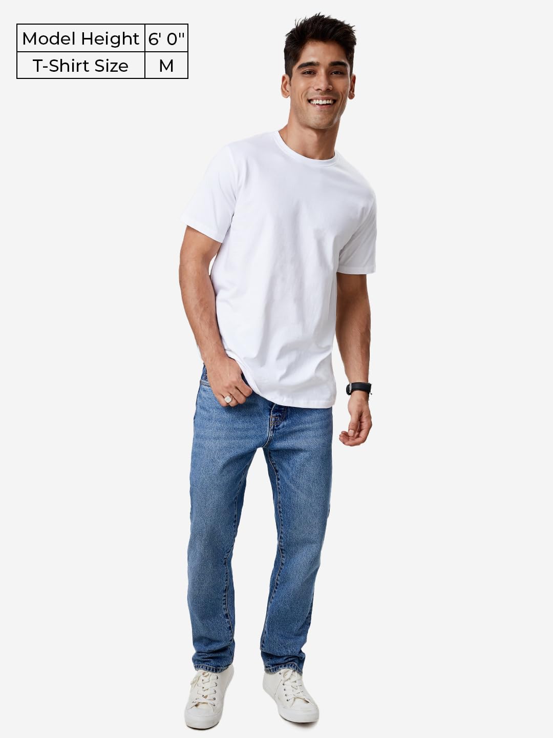 The Souled Store Original Solids: White Men T-Shirts