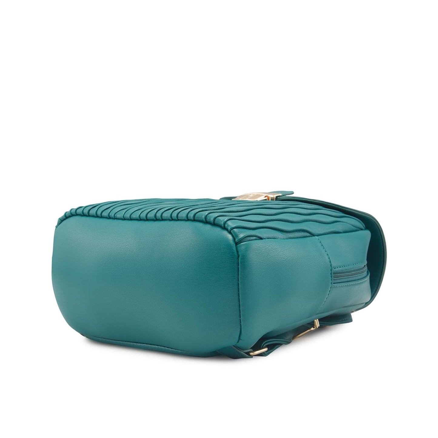 Caprese Shelbee Fashion Backpack Dark Green Trendy Quilted Backpack with Buckle Lock and top/Back Zip, Perfect for Travel, College and Daily use