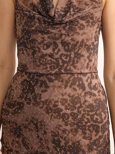 Kazo Women's Adriana Maxi Dress (Brown S)