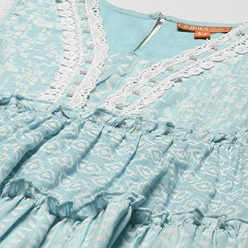 Biba Cotton, Suit Set Girl Printed Relaxed Kid(Kw5168_Mint Green_3)