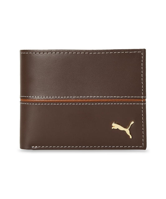 Puma Unisex-Adult Leather Stripe Wallet, Chocolate (9105502)