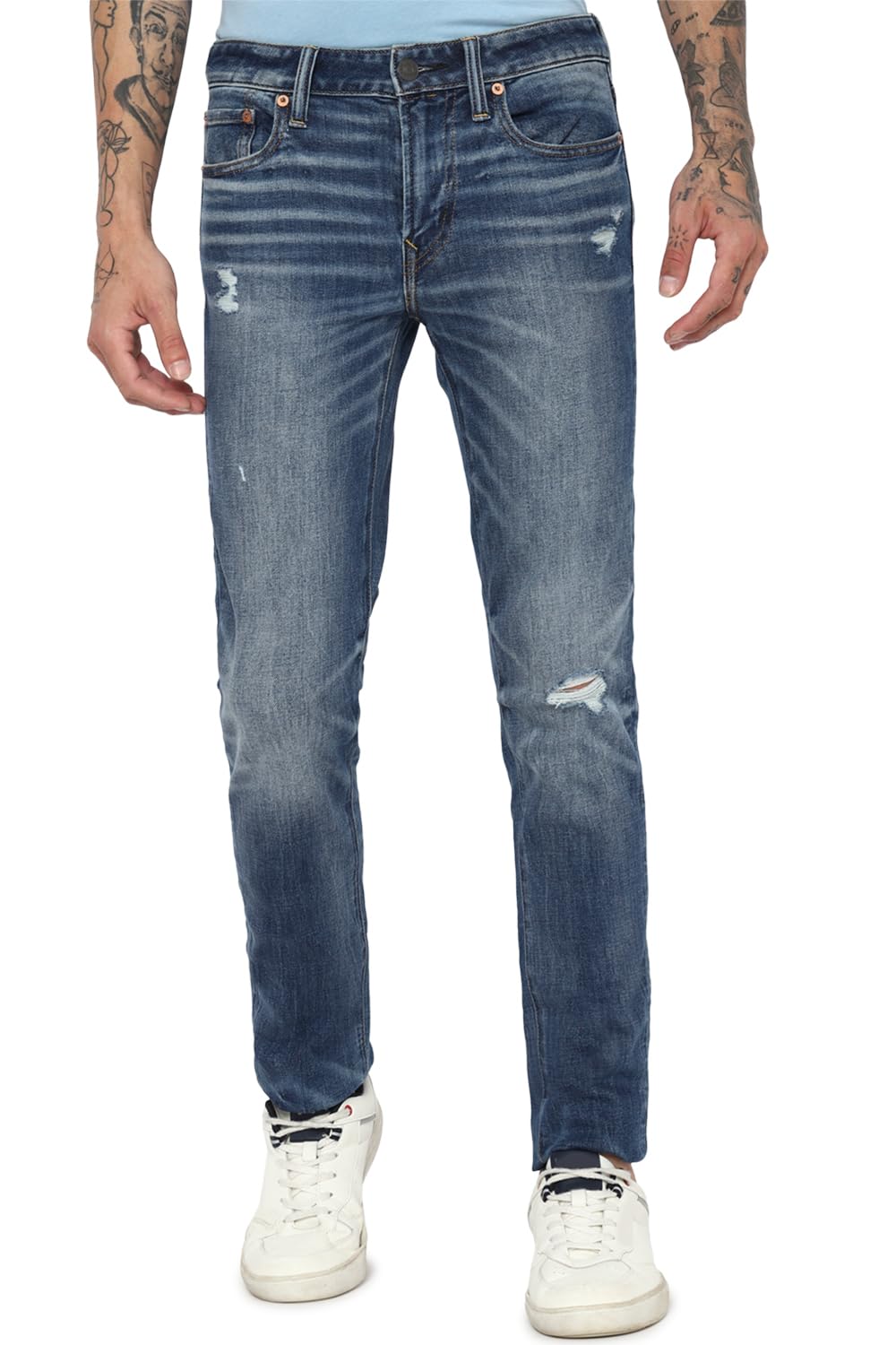 American Eagle Men Blue Airflex Skinny Jean