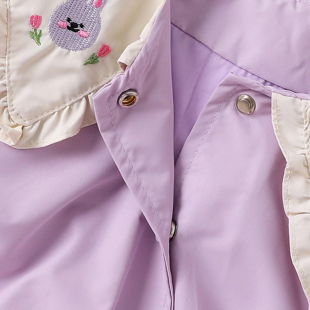 Hopscotch Baby Girls Polyester Waist Length Jackets in Lavender Color For Ages (18-24 Months)