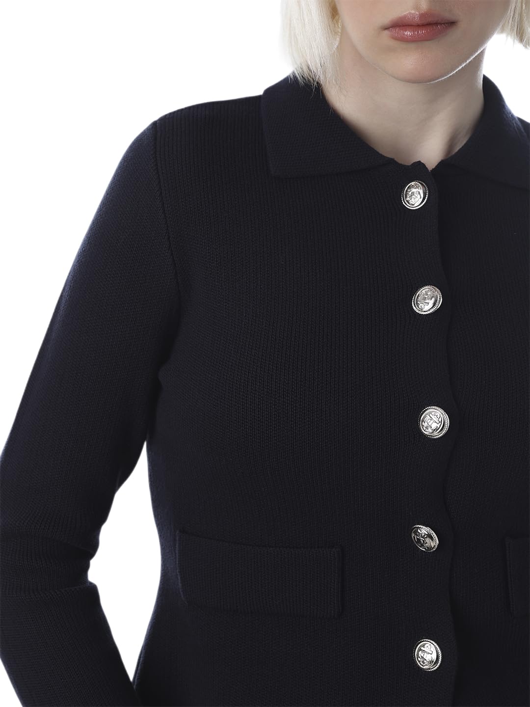 ONLY Women Shirt Collar Button Detailed Cardigan