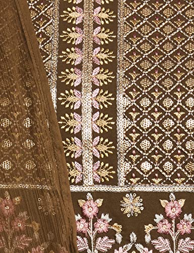 BIBA WOMEN EMBROIDERY FITTED SALWAR KURTA DUPATTA(SKDASSORTED7729_MEHANDI GREEN_32)