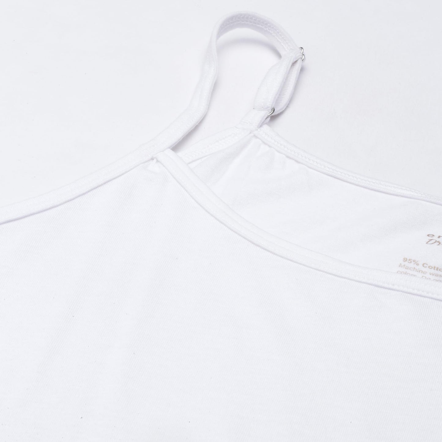 Enamor Women's Solid Regular Fit Cami Shirt (E095_White