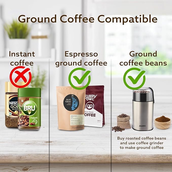 Rossmann Espresso Coffee Maker, 20 Bar Pressure Italian Ulka Pump, 1350 Watts Quick Heating Thermo Block, Easy to Use Touch Screen with 4 in 1 Funtions,1.5 Lit Water Tank, SS Frothing Wand.