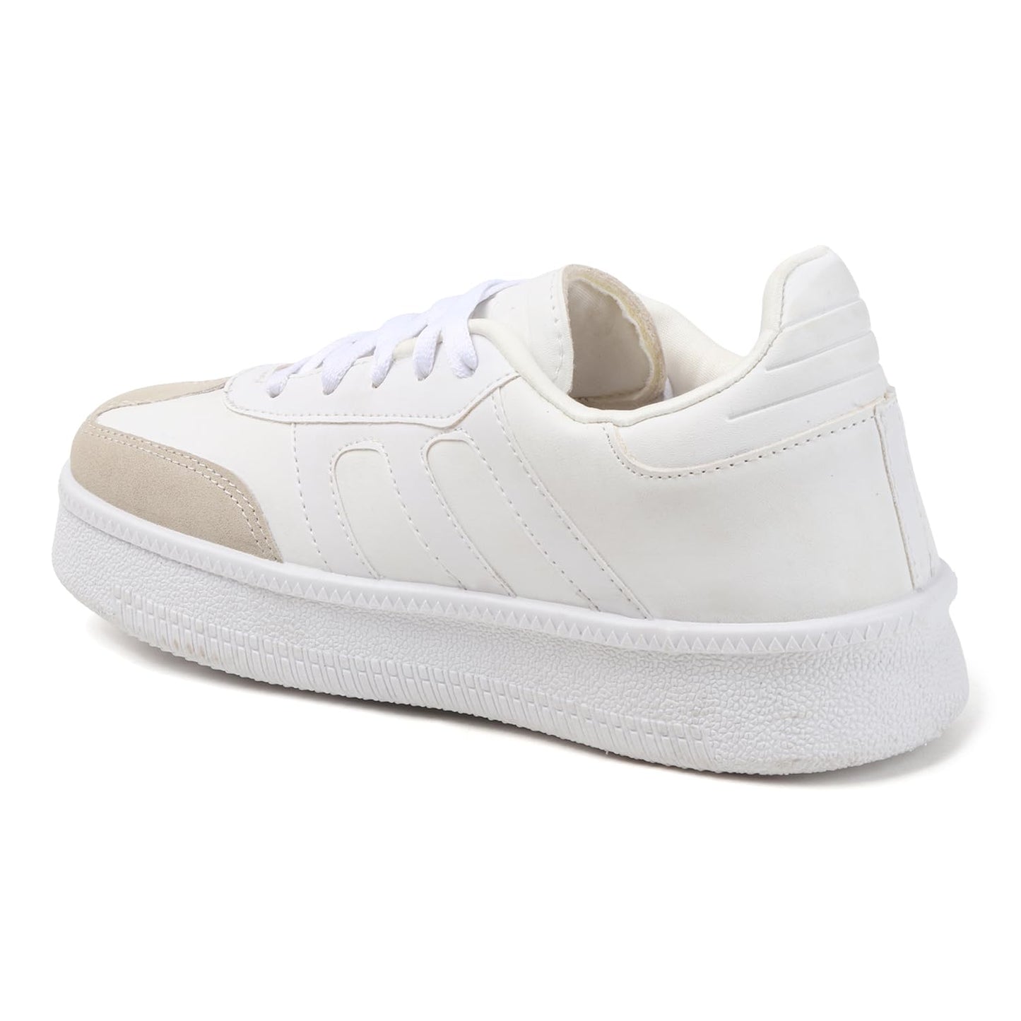 Vendoz Women Sneaker | Cushioned Insole for Comfort | Stylish Lace-Up Design | Lightweigh & Perfect for Casual Outfit for Girls CNV7030WT-36 White