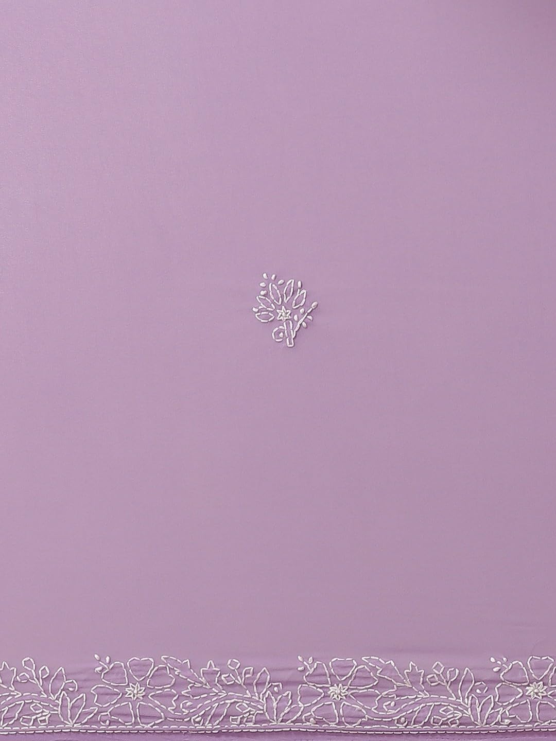 Ada Women's Lucknow Chikankari Handcrafted Faux Georgette Saree With Blouse A129584 Mauve