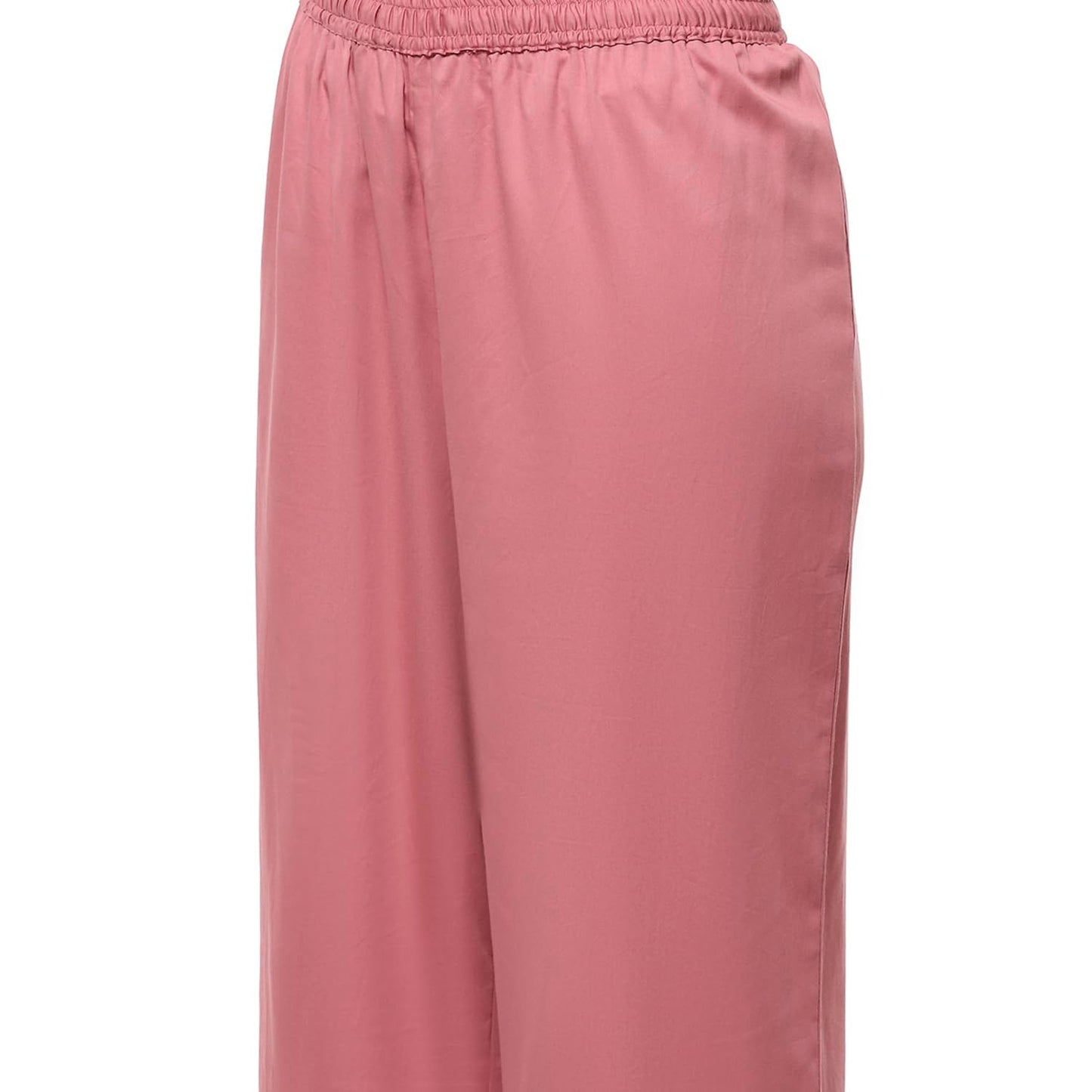 Biba Women's Polyester Kurta Set (SKDMEWAR10866SS25POWPNK_Powder Pink