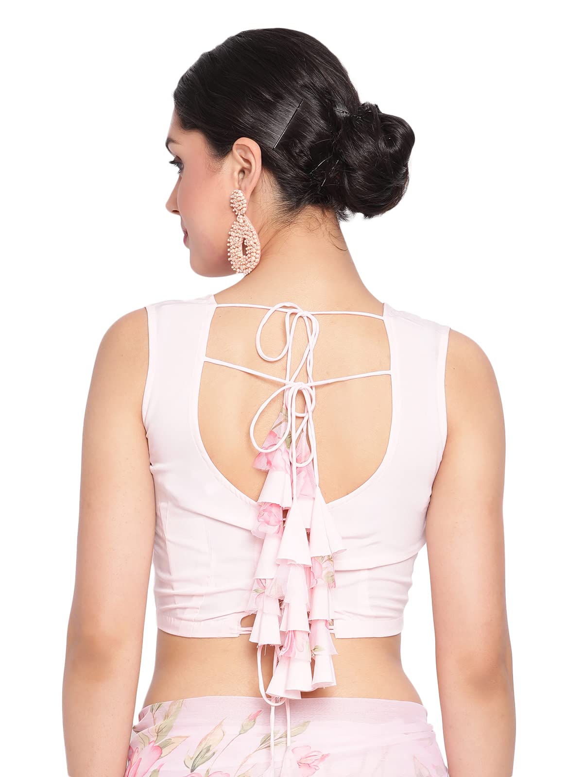 Ahalyaa Women's Baby Pink Colour Chiffon Digital Print Saree (AHSRBL-UN-2)