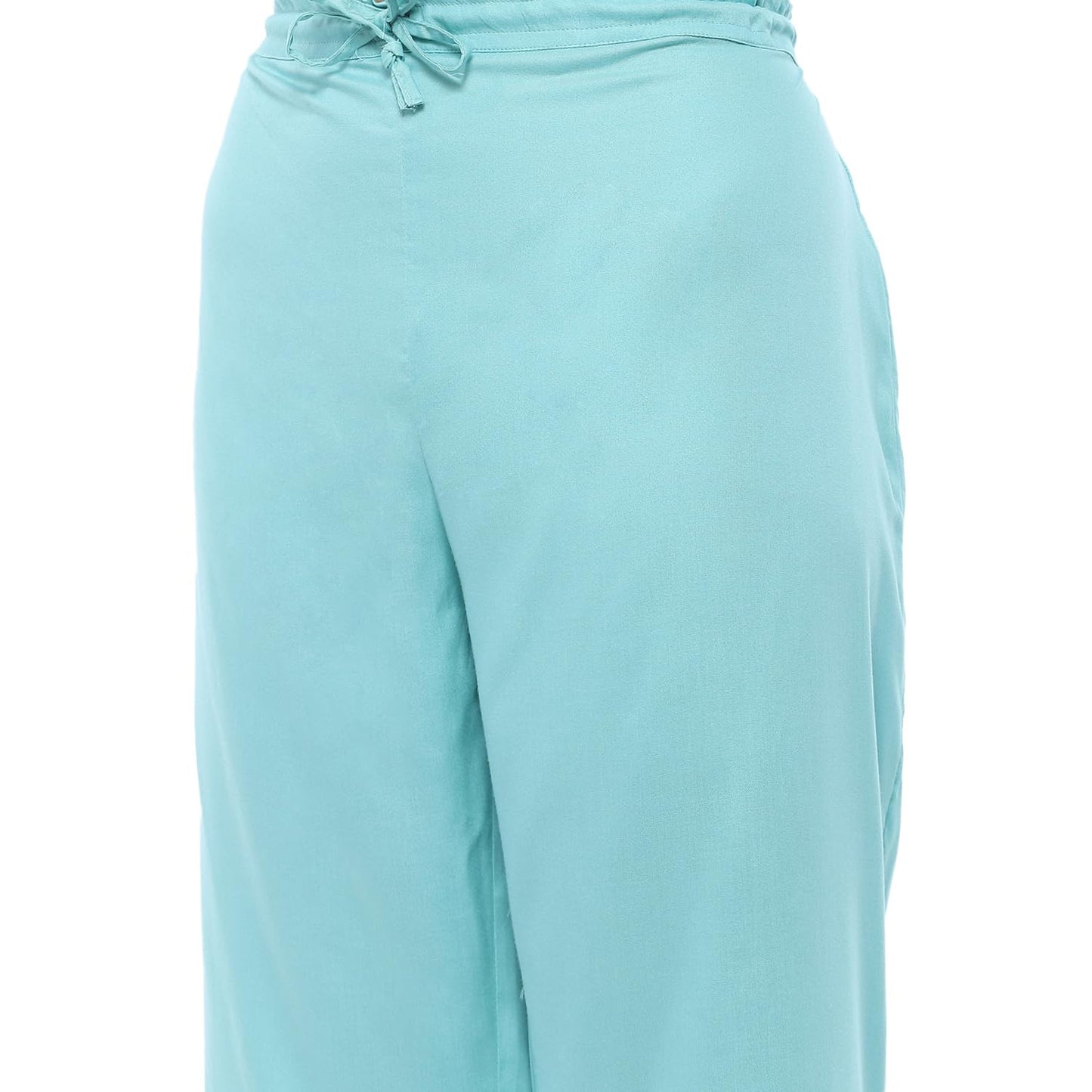 Biba WOMEN PRINTED STRAIGHT SALWAR KURTA DUPATTA(SKDASSORTED7518_TURQUOISE_38)