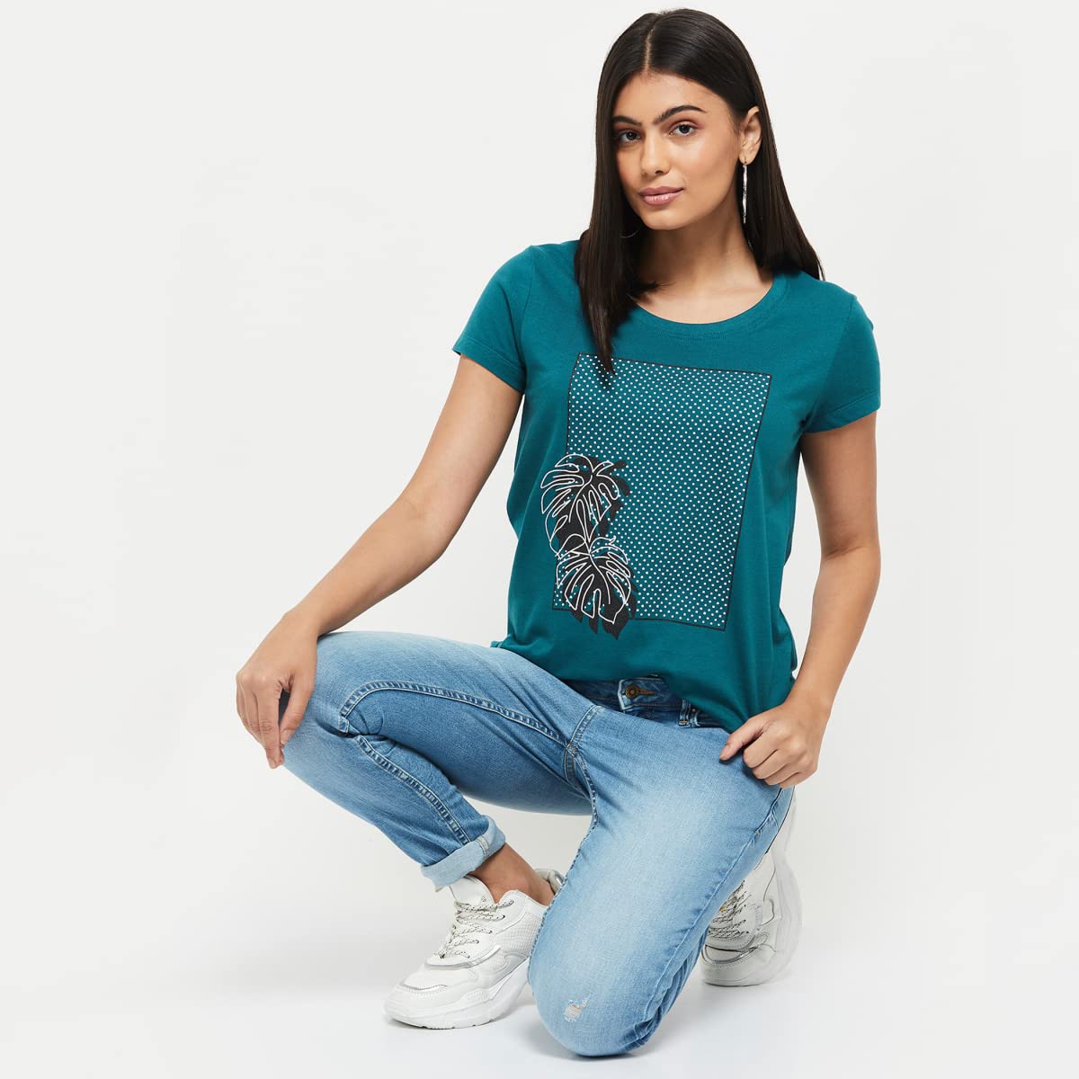 Max Cotton Women's Regular Blouse (SU22CCP05_Teal XL)