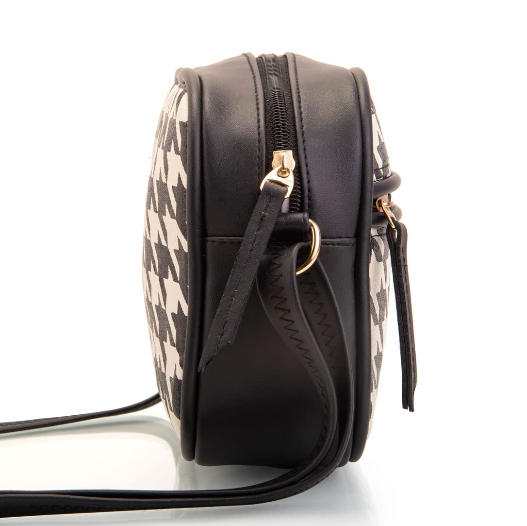 SACCI MUCCI Women's Boxy Sling/Cross-body Bag - Side Bags for Mobile Phones and Wallets (SM2-06 Houndstooth)
